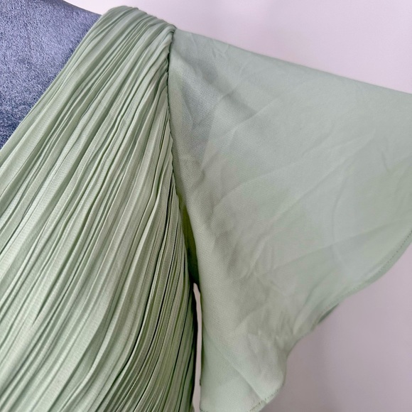 NWT EverPretty Summer Green Lined Formal Dress Size Large slight high-low - Picture 9 of 15